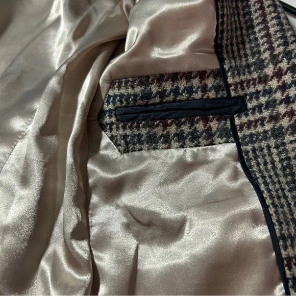 J Crew Schoolboy women’s blazer wool size 00 orange contrast under collar - Picture 6 of 10